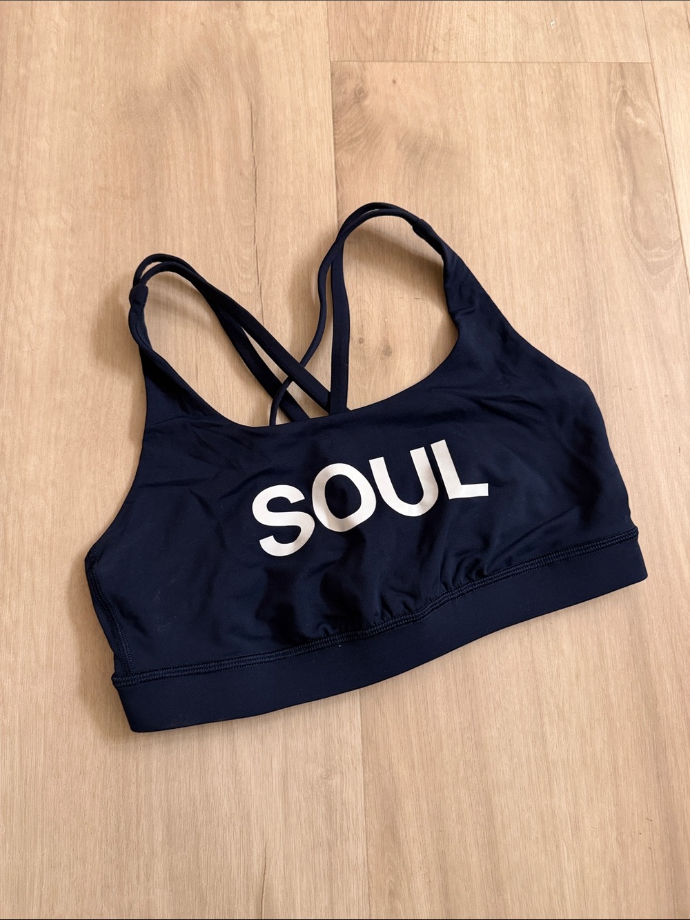 lululemon athletica Navy Soulcycle Crisscross Sports Bra
